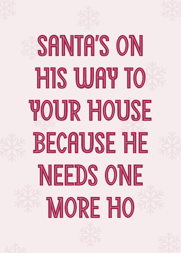 One More Ho - Funny Christmas Card