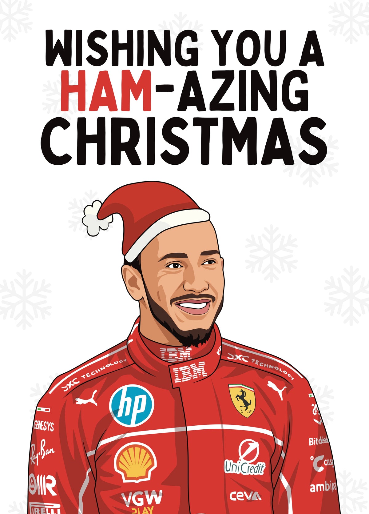 Ham-azing Christmas - F1 Christmas Card