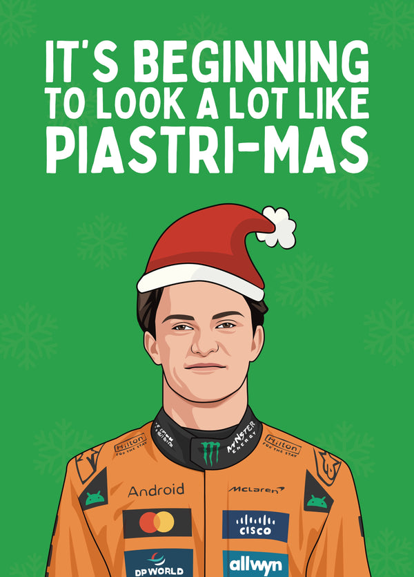 Piastri-mas - F1 Christmas Card