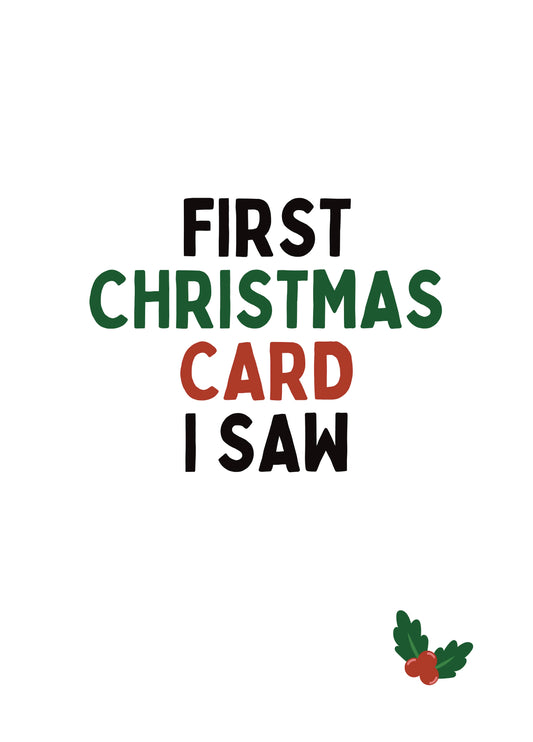 First Christmas Card I Saw