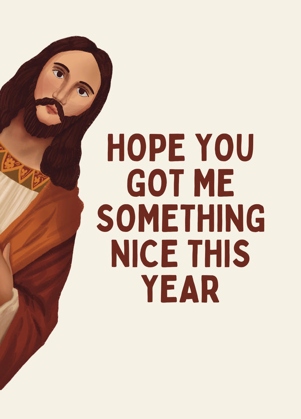 Something Nice - Peeking Jesus Christmas Card