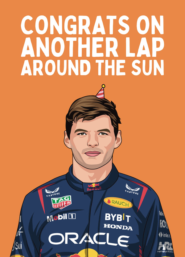 Max Verstappen F1 Birthday Card