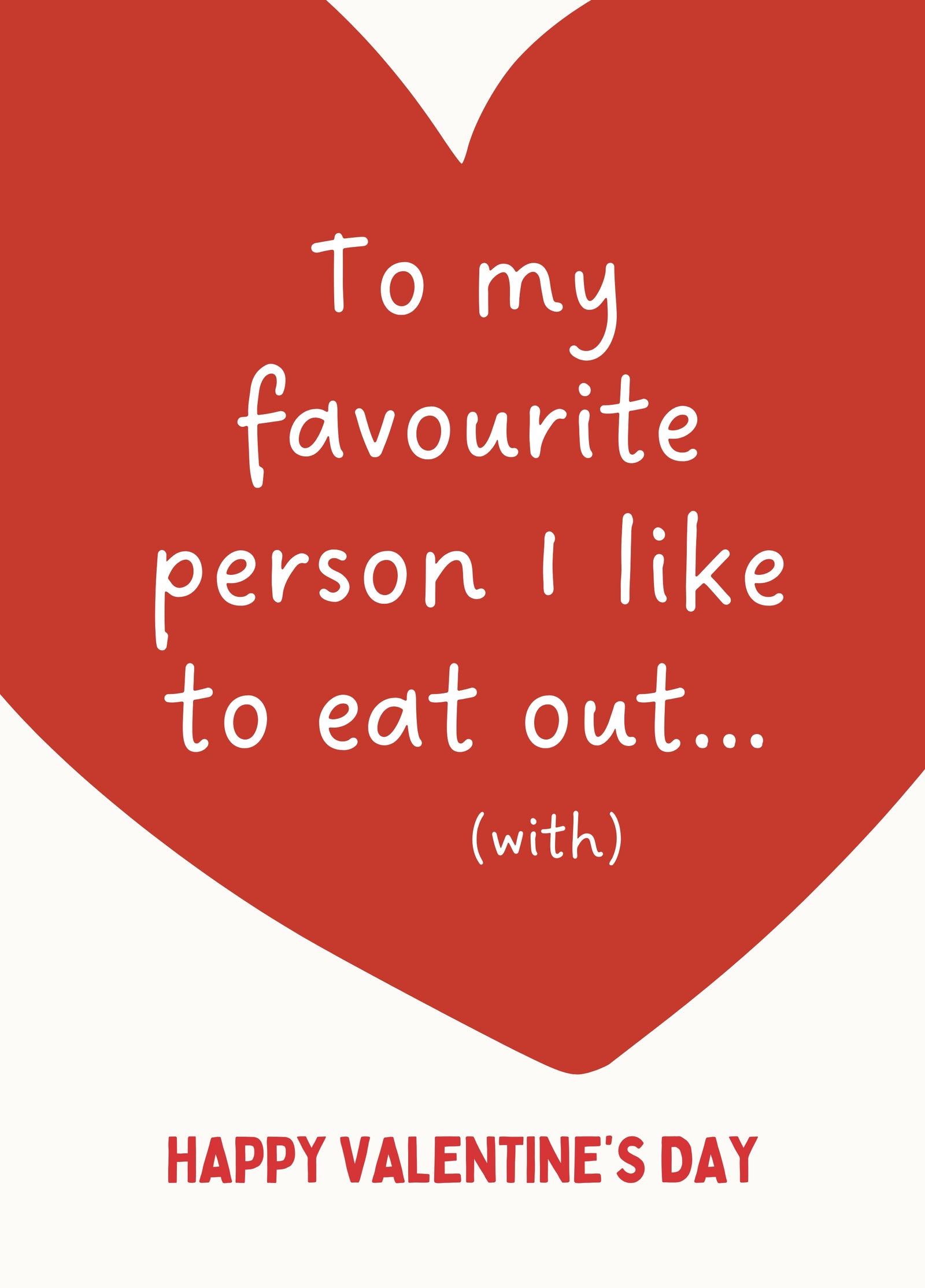 Eat Out With - Valentine's Day Card