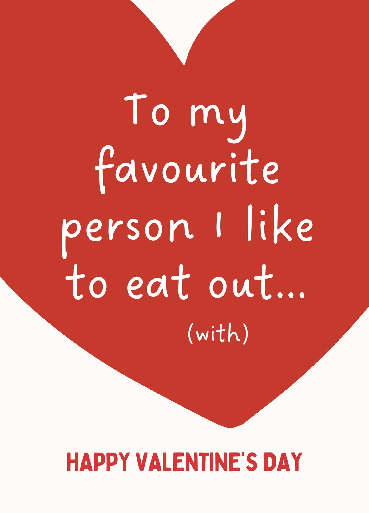 Eat Out With - Valentine's Day Card