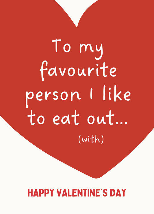 Eat Out With - Valentine's Day Card