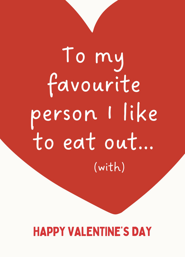 Eat Out With - Valentine's Day Card