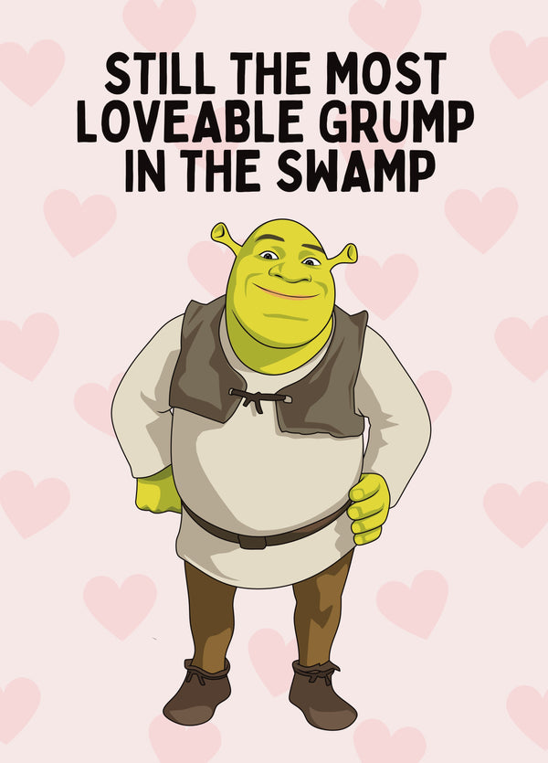 Most Loveable Grump - Shrek Valentine's Card
