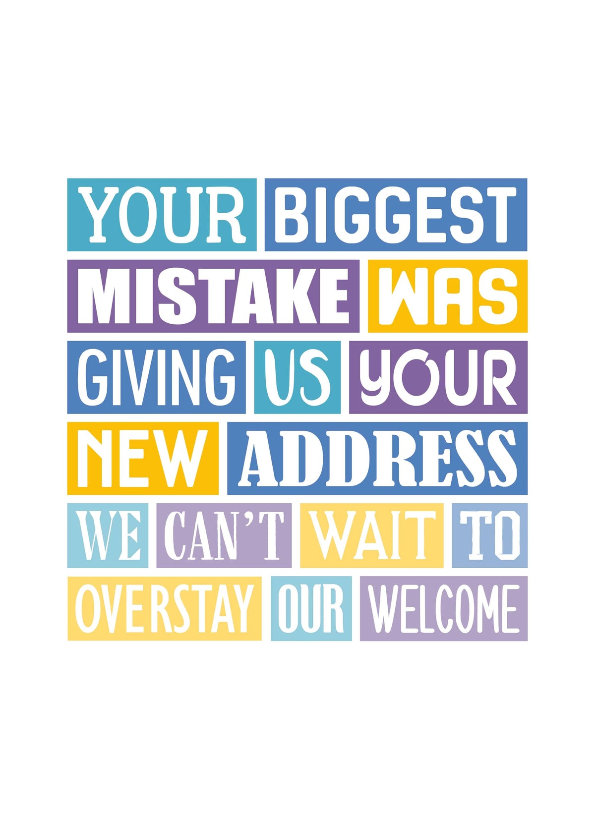 Your New Address Card