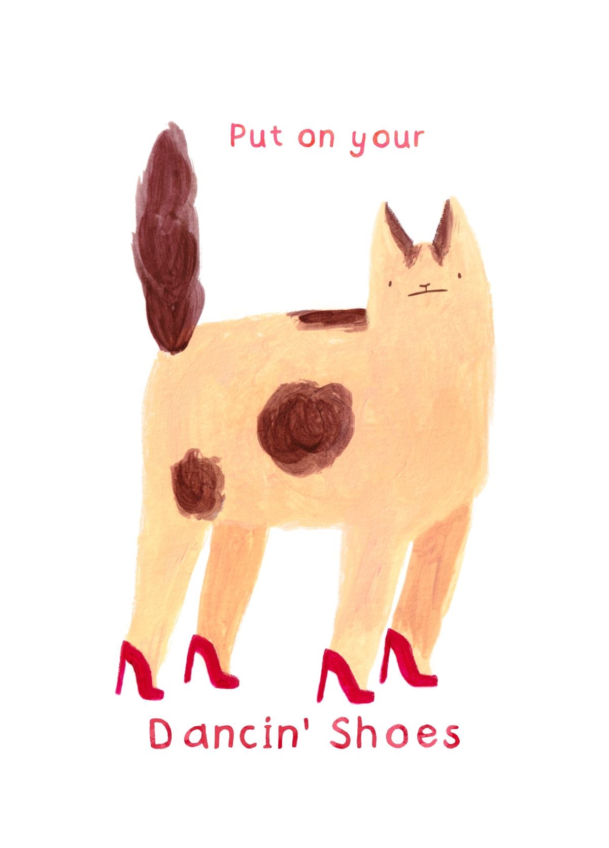 Put On Your Dancin' Shoes Cat Birthday Card