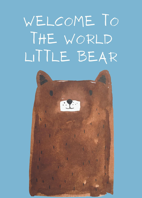 Little Bear New Baby Boy Card