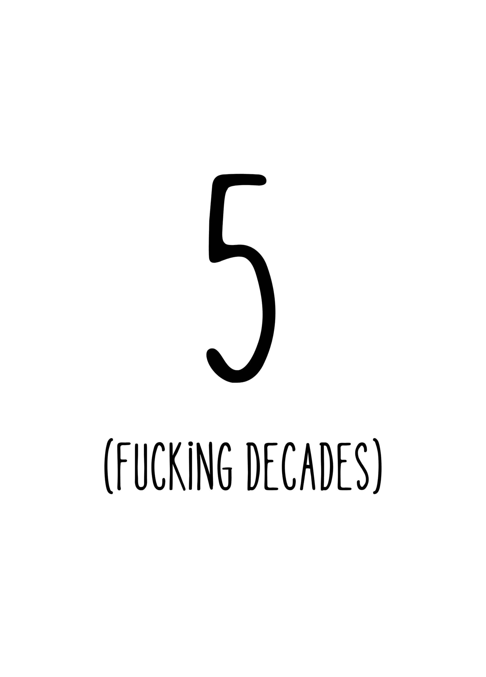 Five Decades 50th Card