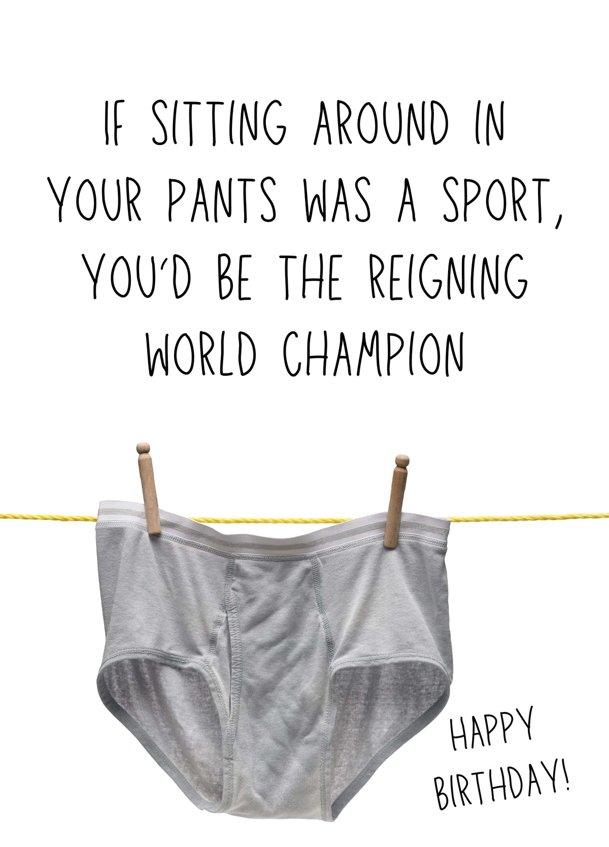 If Sitting Around In Your Pants Was A Sport Card
