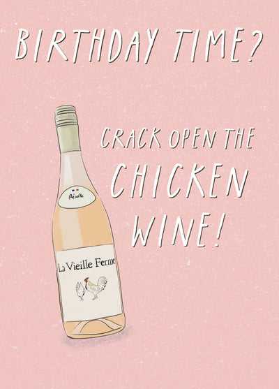 Birthday Chicken Wine Card