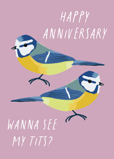 Funny Tits Anniversary Card