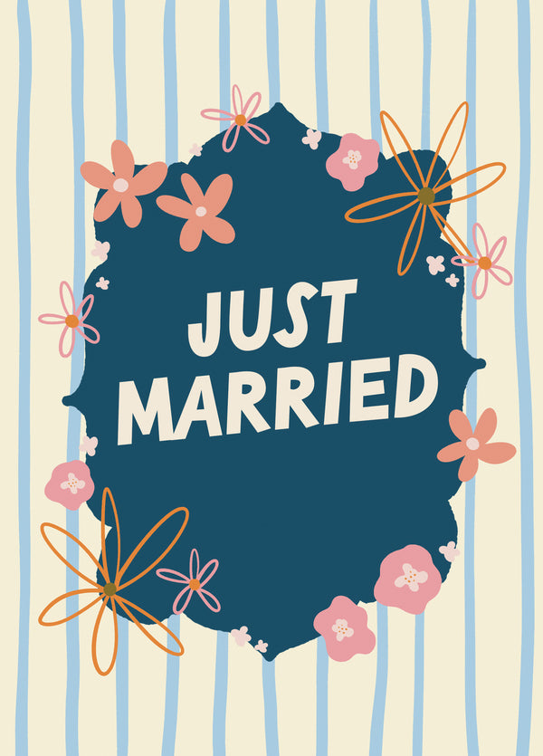 Just Married Wedding Day Card