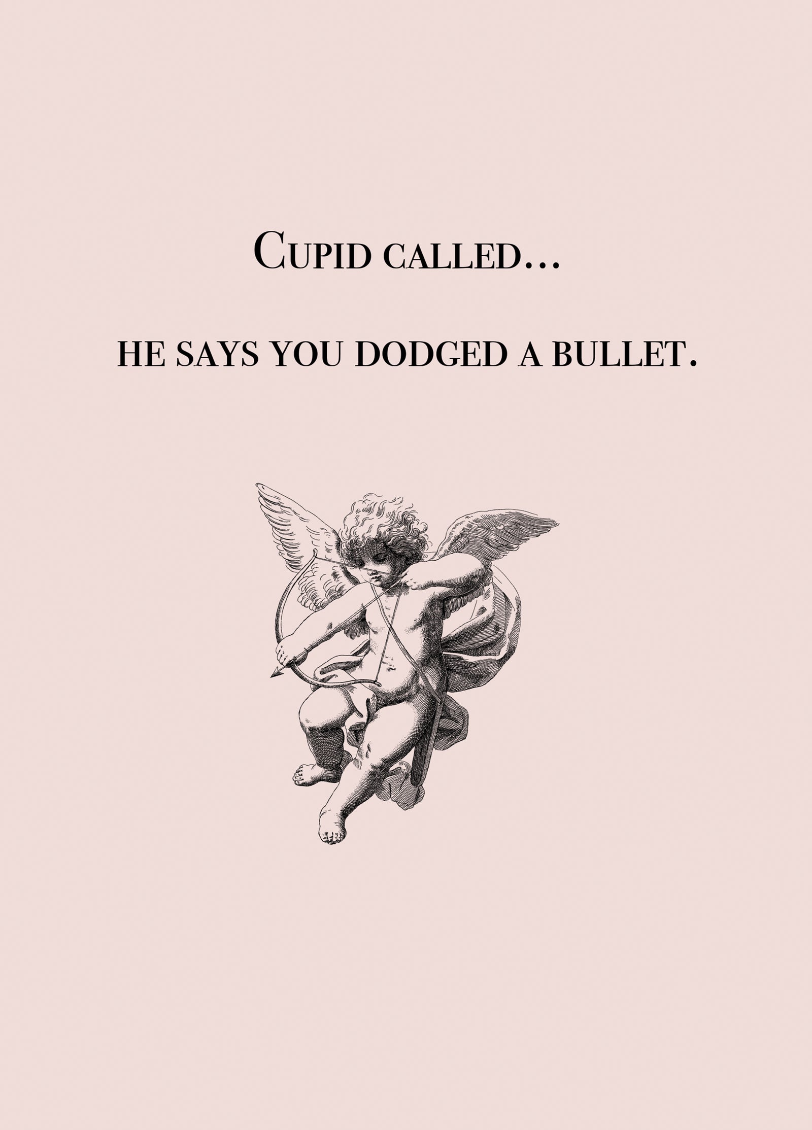 Funny Cupid Valentine's Day Card For Single Friends