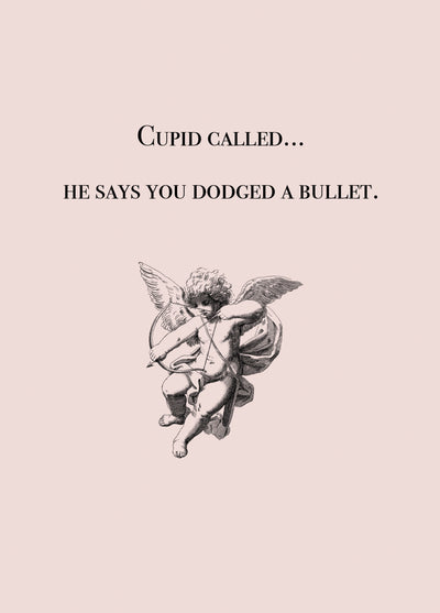Funny Cupid Valentine's Day Card For Single Friends