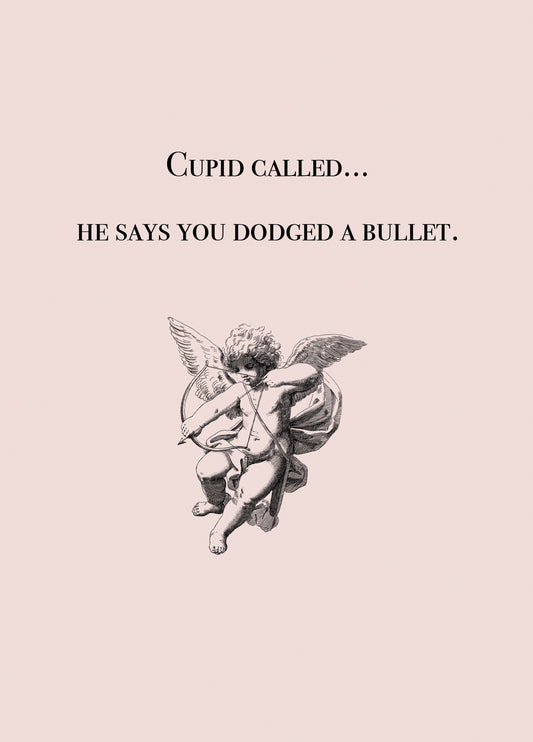 Funny Cupid Valentine's Day Card For Single Friends