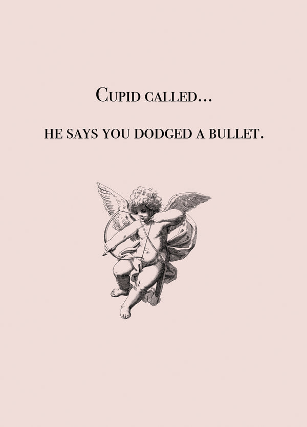 Funny Cupid Valentine's Day Card For Single Friends