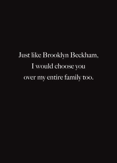 Funny Brooklyn Beckham Choose You Valentine's Day Card