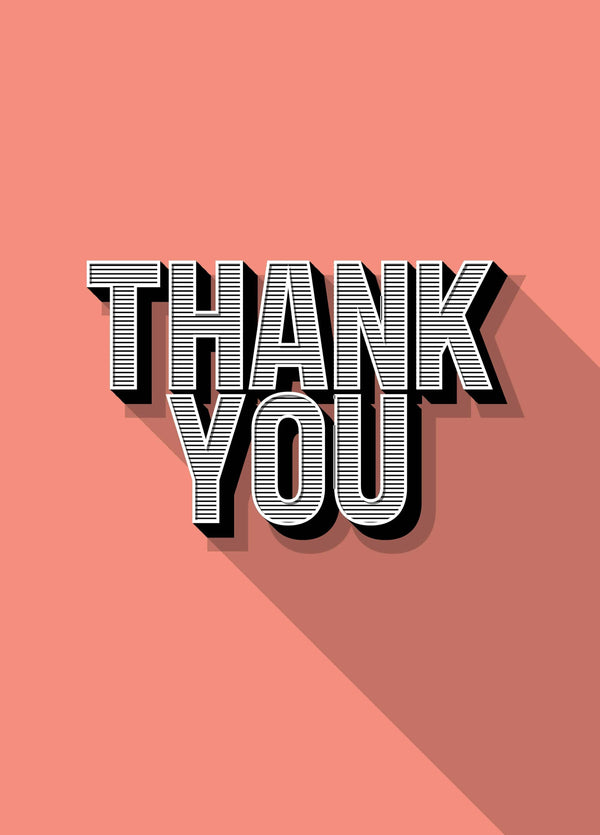 Thank You Bold Type Card
