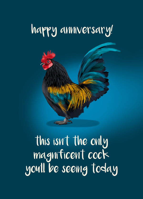 Magnificent Cock For Your Anniversary Card