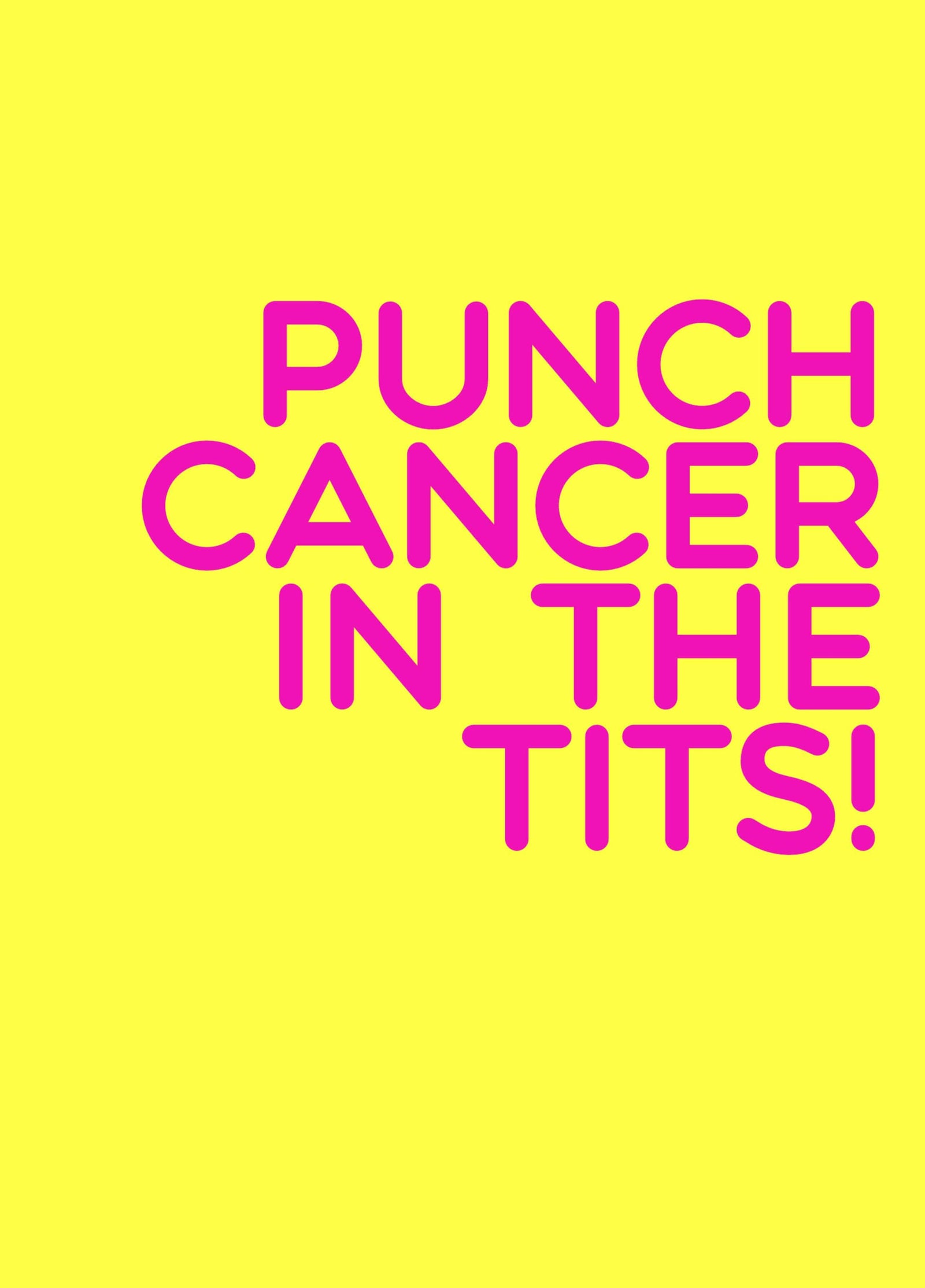 Punch Cancer In The Tits Card