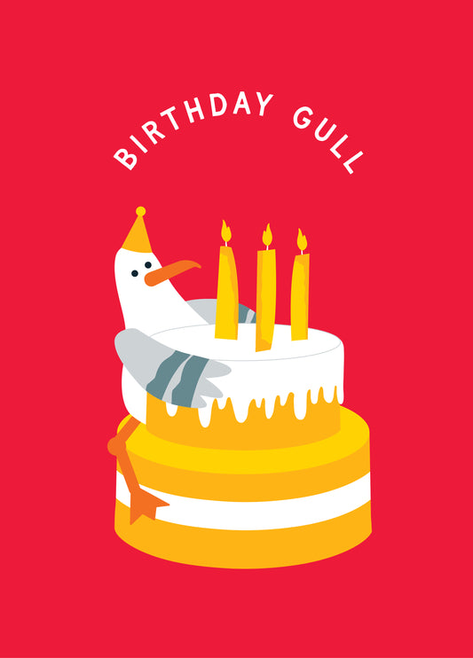 Birthday Gull Seagull Birthday Card