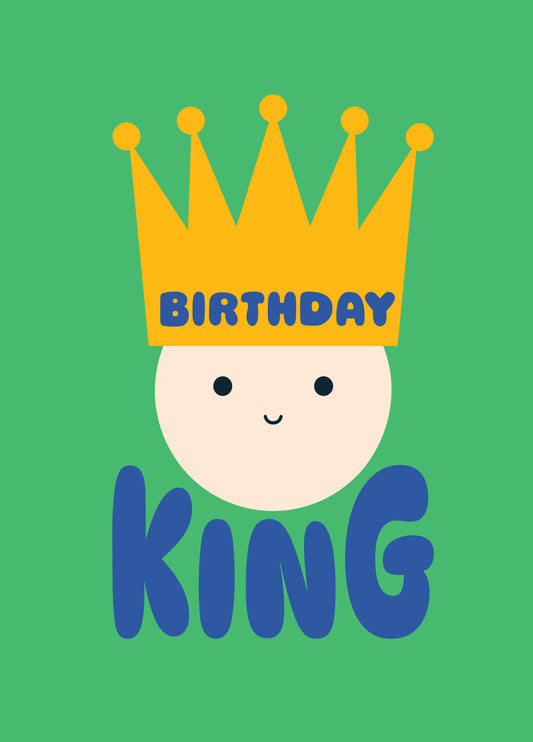 Birthday King Crown Funny Birthday Card