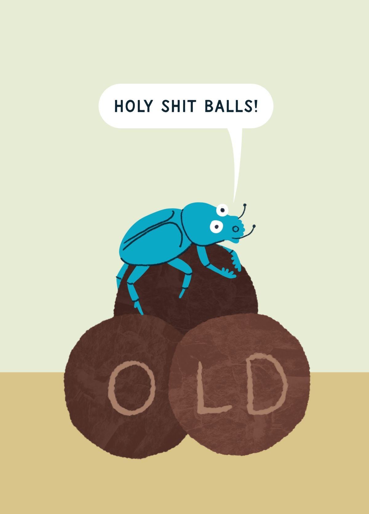 Holy Shit Balls Funny Birthday Card