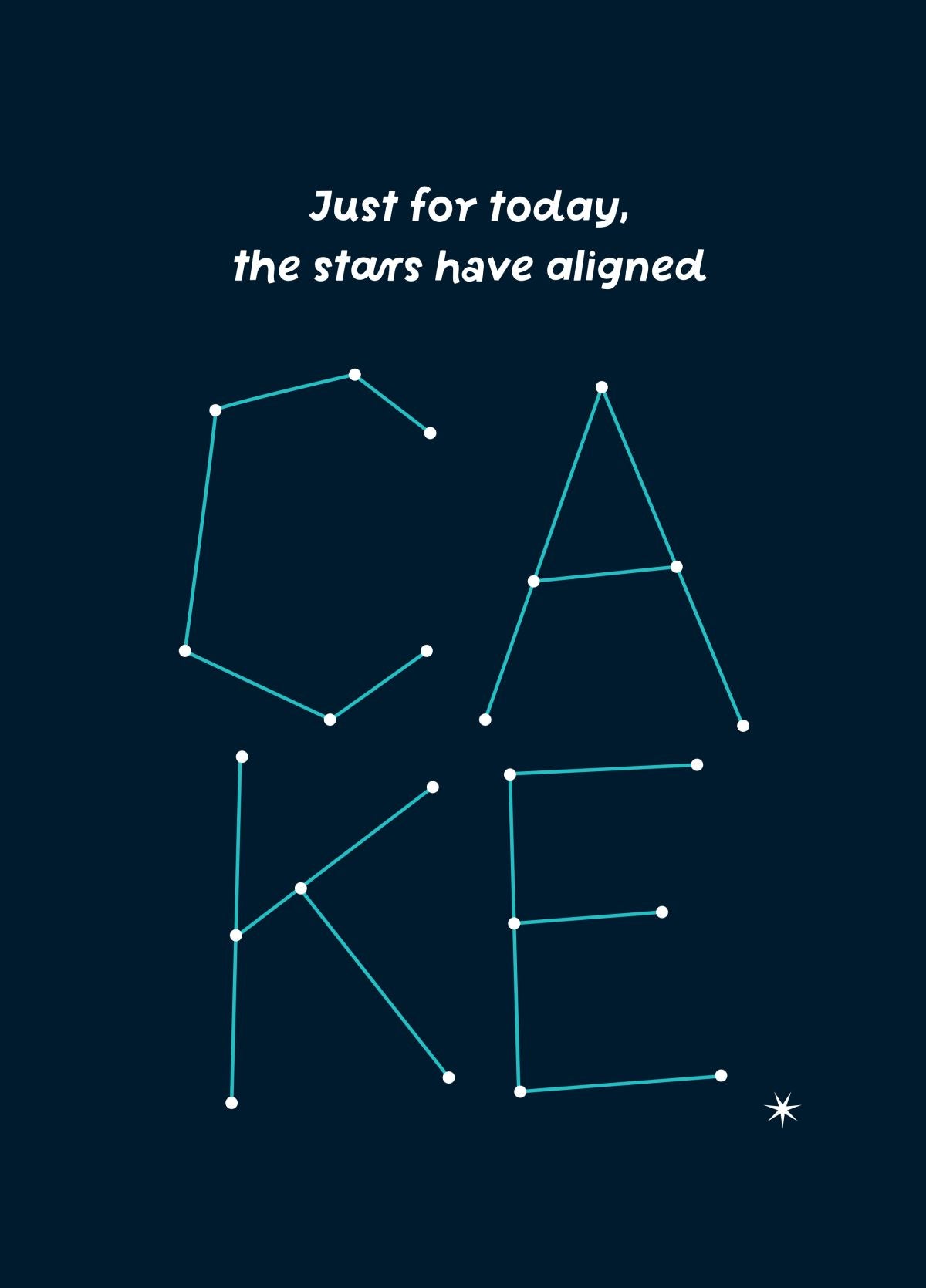 Stars Have Aligned Cake Birthday Card