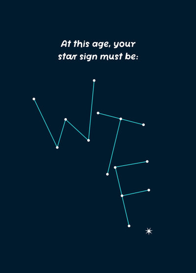 WTF Star Sign Birthday Card