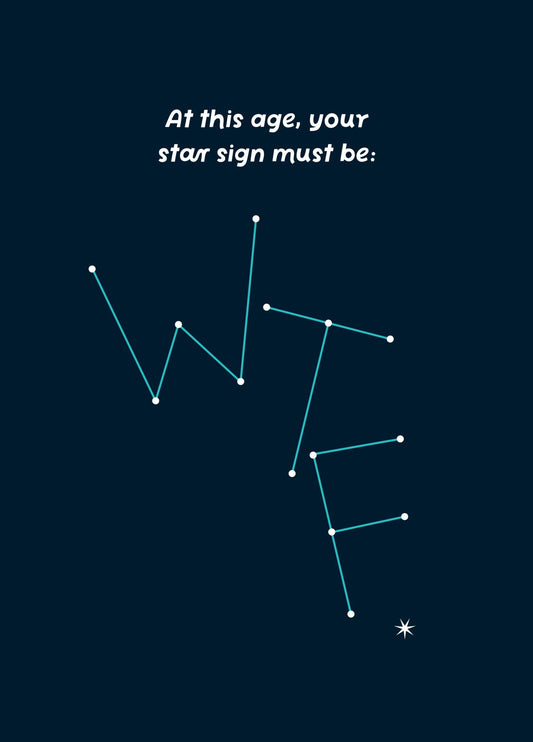 WTF Star Sign Birthday Card