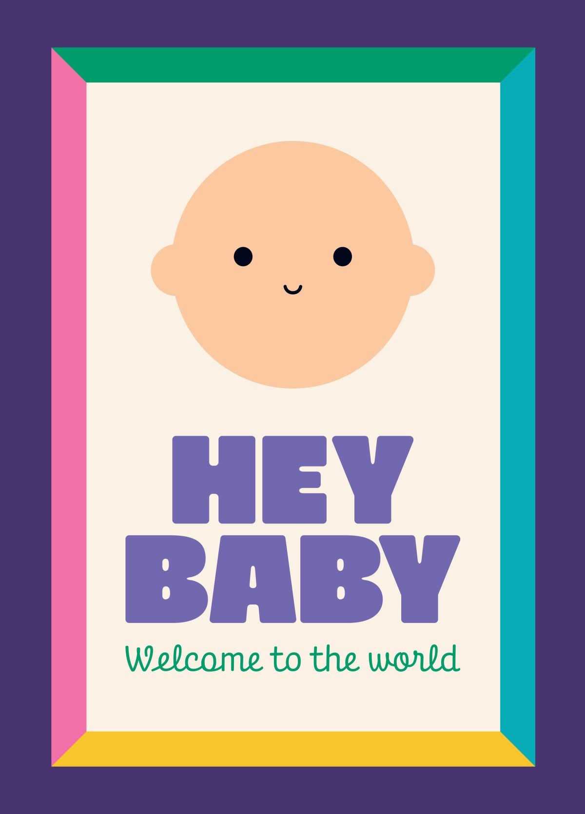 Hey Baby Cute New Baby Card