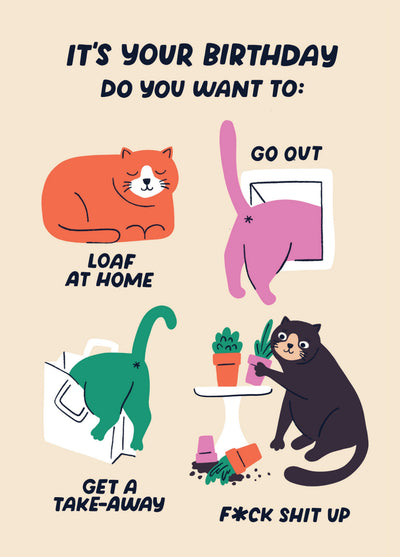 It's Your Birthday Cat Card