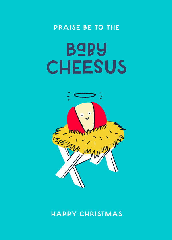 Cheesus Cheese Christmas Card