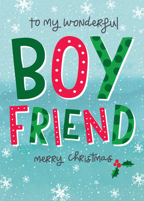 To My Wonderful Boyfriend Card