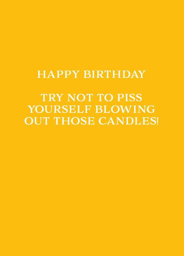 Try Not To Piss Yourself! Card