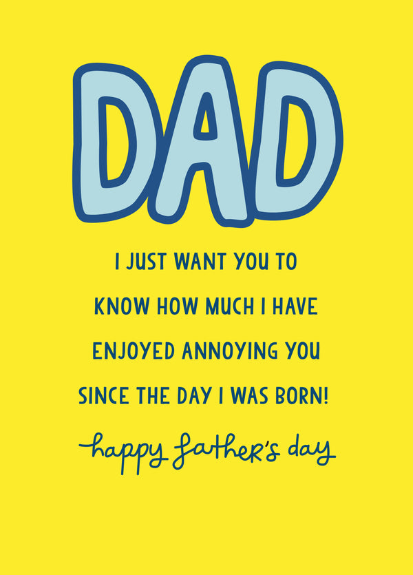 Dad I Just Want You To Know... Card
