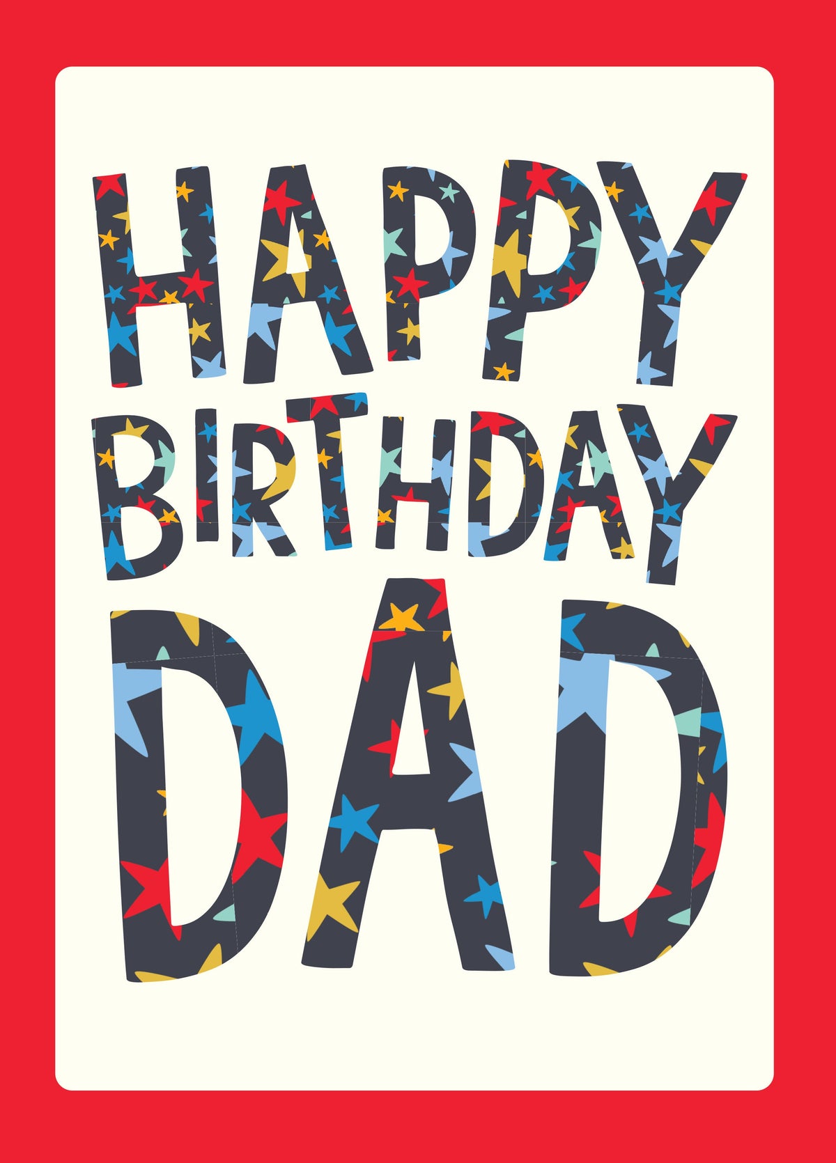 Birthday Dad Starry Type Card