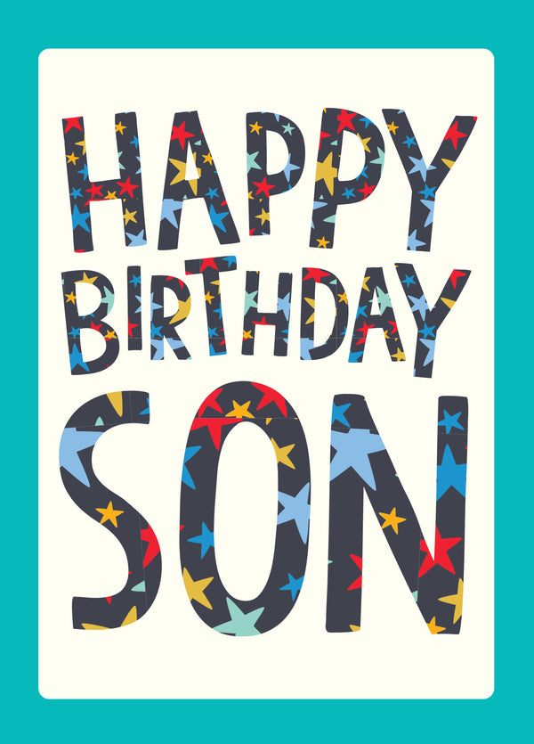 Happy Birthday Starry Son Card