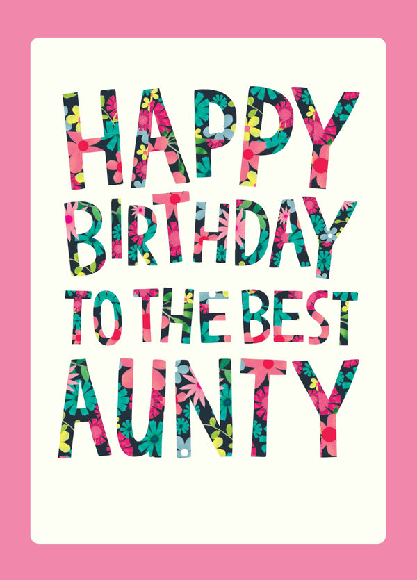 Happy Birthday Best Aunty Card