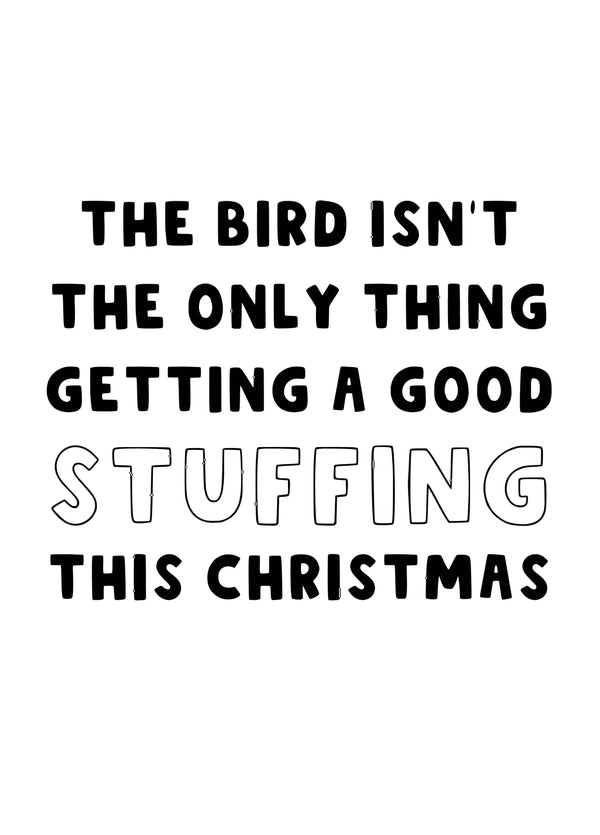 Bird Stuffing Christmas Card