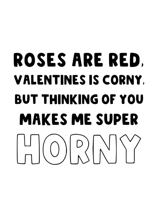 Super Horny Poem Card