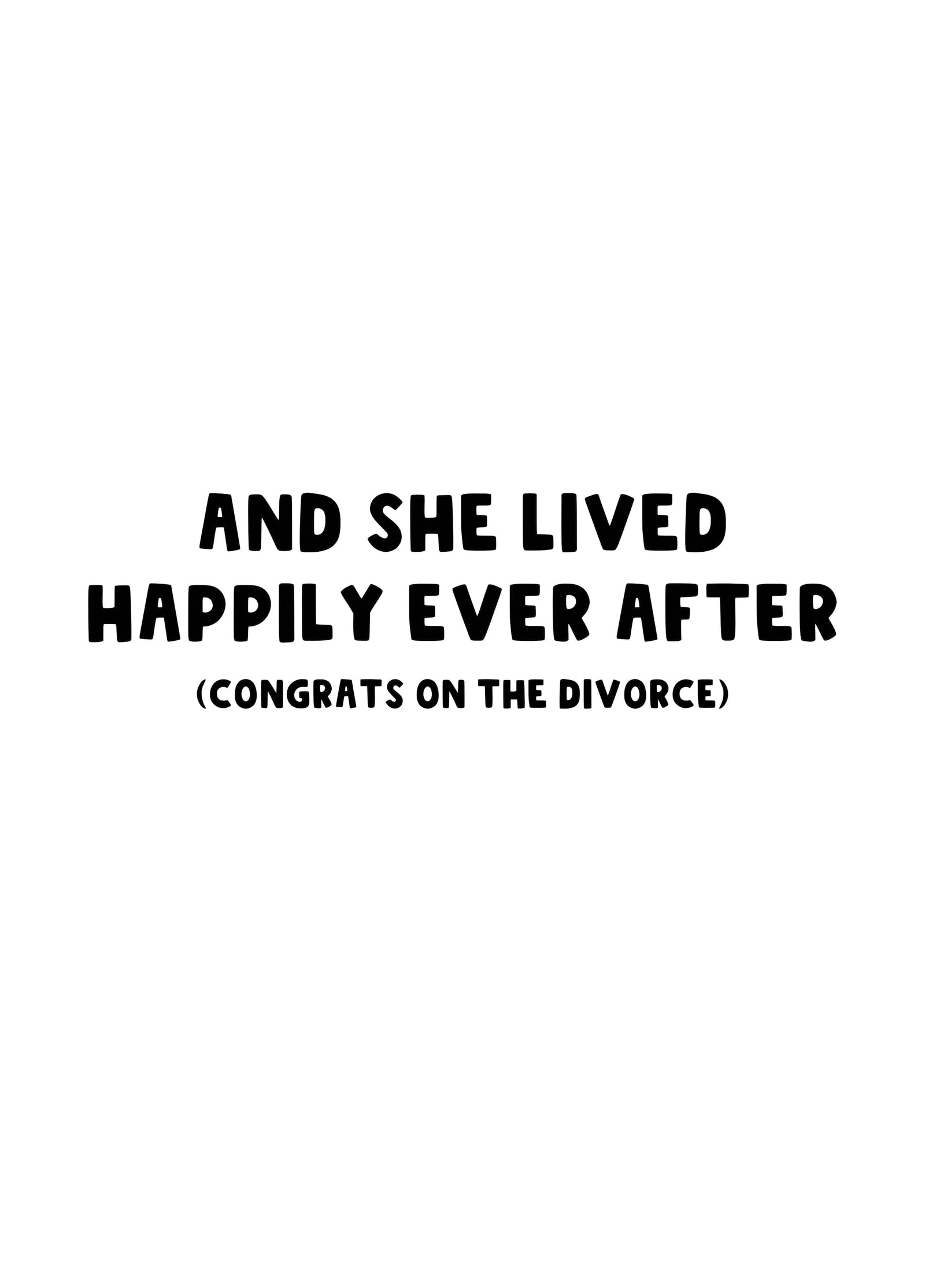 Funny Happy Divorce Card For Her