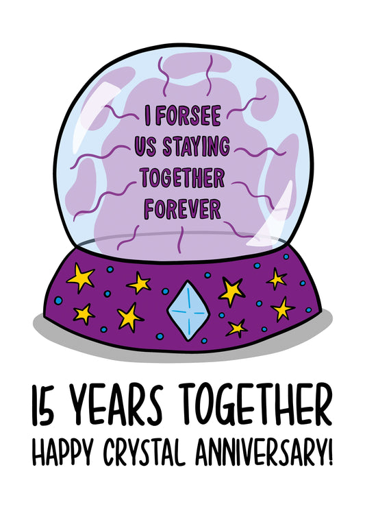 Crystal 15 Year Anniversary Card