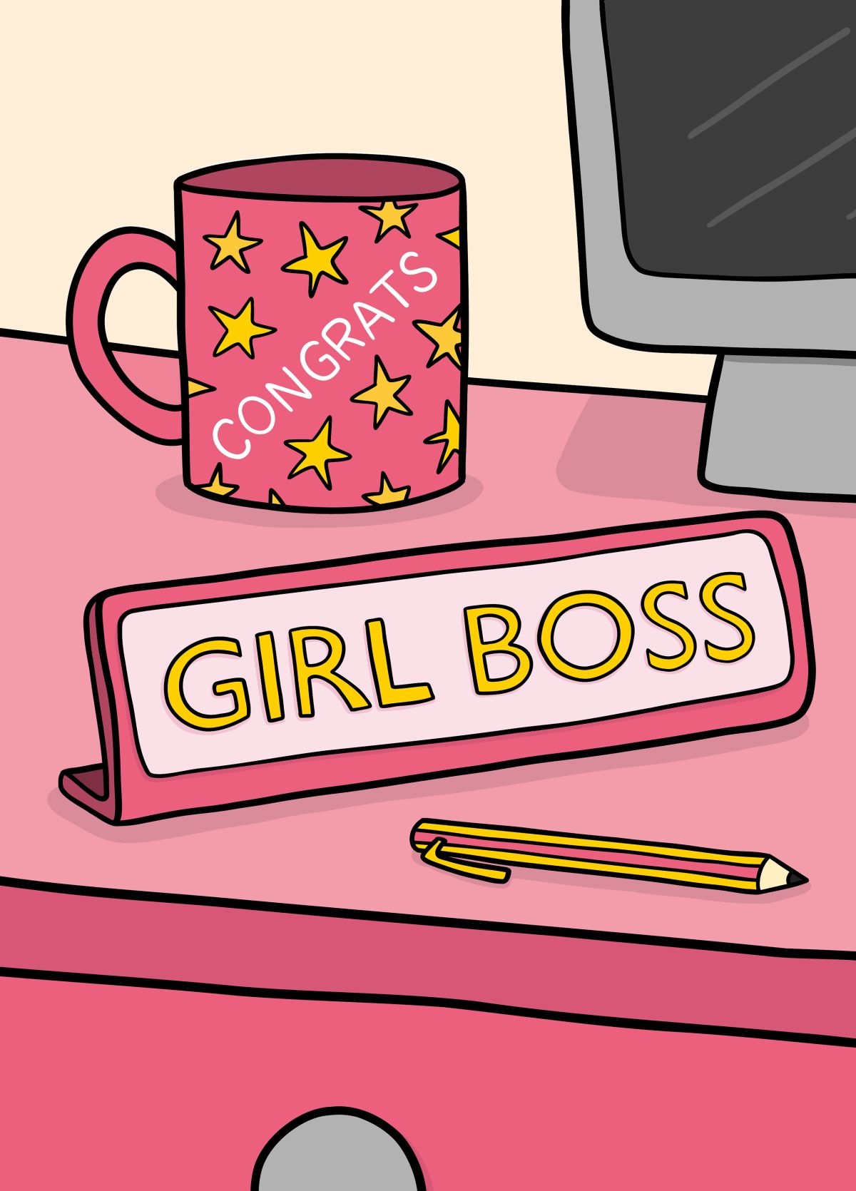 Girl Boss Congratulations Card
