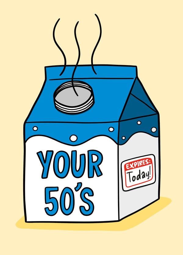 60th Expired Milk A6 Card