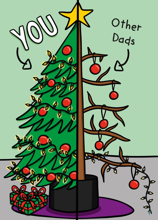 Christmas Tree Divide Dad Card