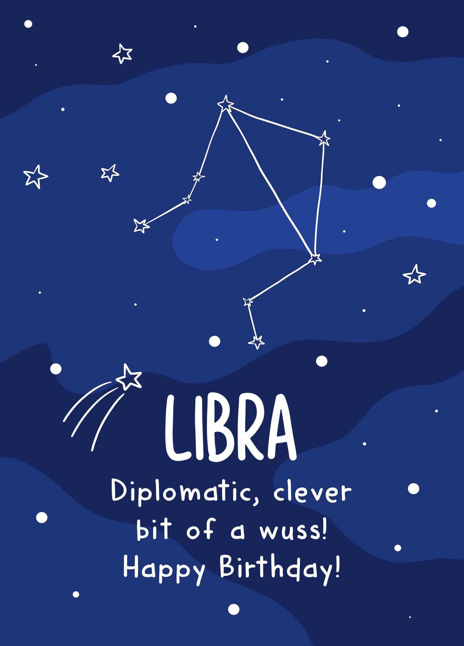 Libra Zodiac Birthday Card
